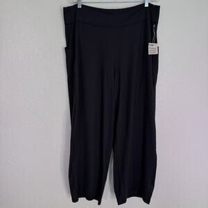 REI Pants Womens 3X Active Pursuits Wide Leg Pant Activewear Black Plus 3XL NEW